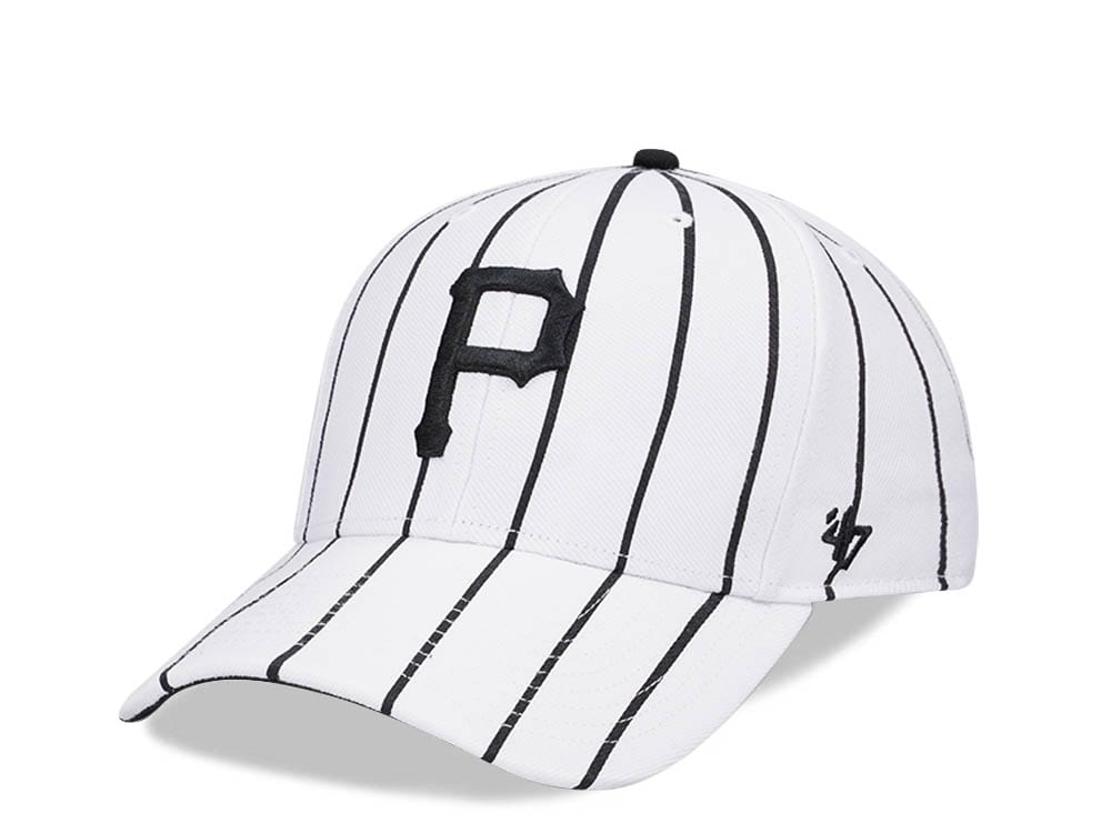 47Brand Pittsburgh Pirates White Bird Cage MVP Strapback Hat