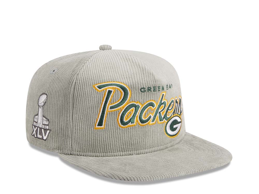 New Era Green Bay Packers Super Bowl XLV Cord Golfer Edition Snapback Hat