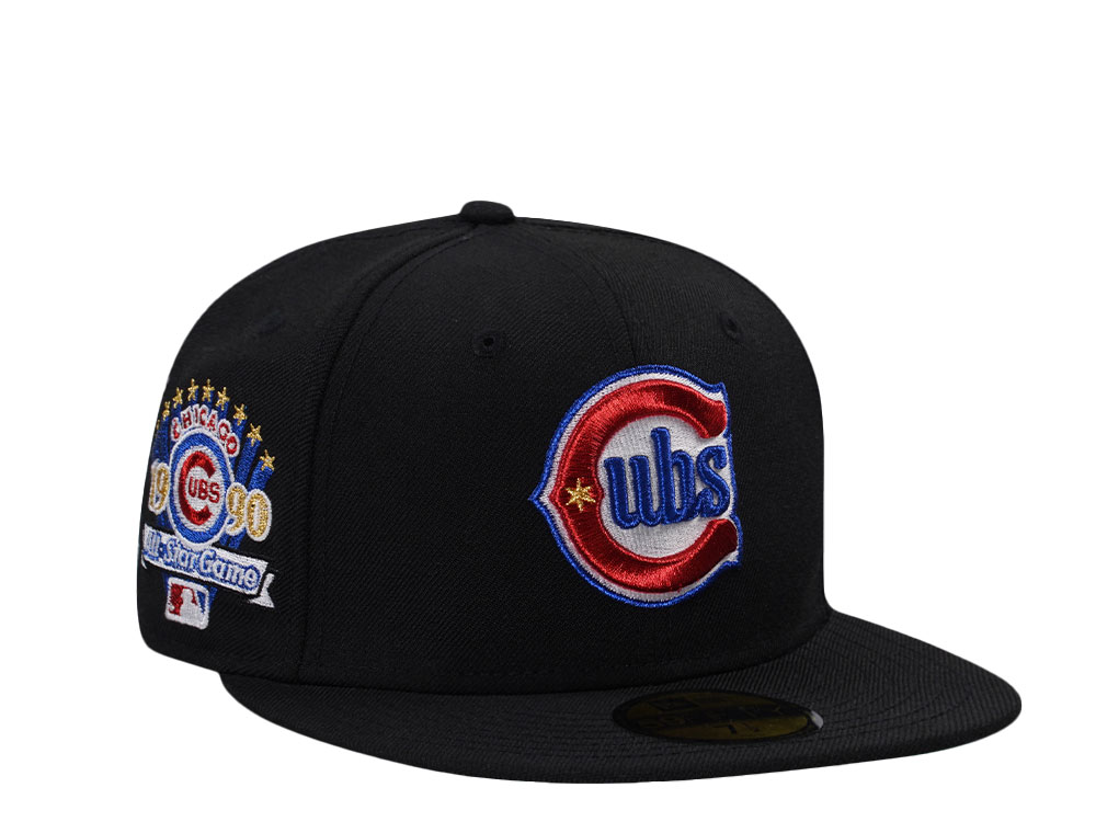 New Era Chicago Cubs All Star Game 1990 Black Wool Throwback Edition 59Fifty Fitted Cap
