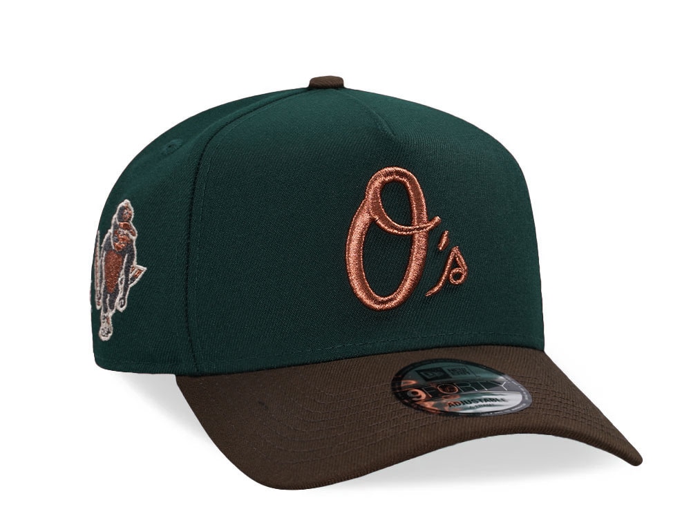 New Era Baltimore Orioles Copper Dark Green Two Tone 9Forty A Frame Snapback Hat