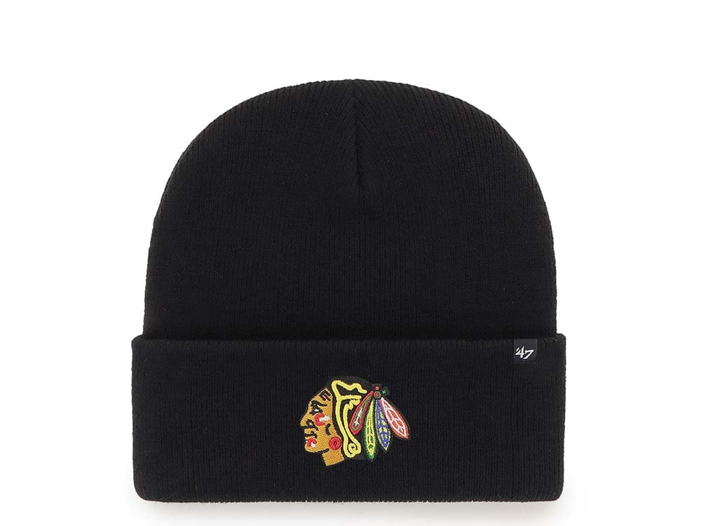 47 Brand Chicago Blackhawks Black Edition Cuff Mutsen