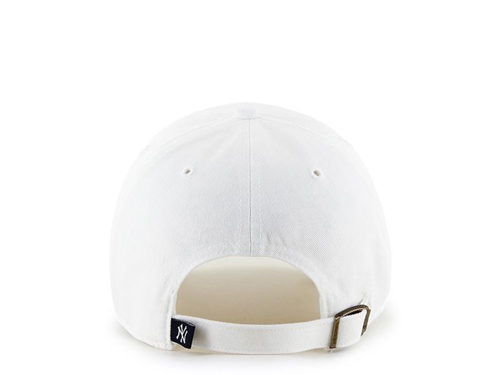 47Brand New York Yankees Clean Up White Strapback Hat