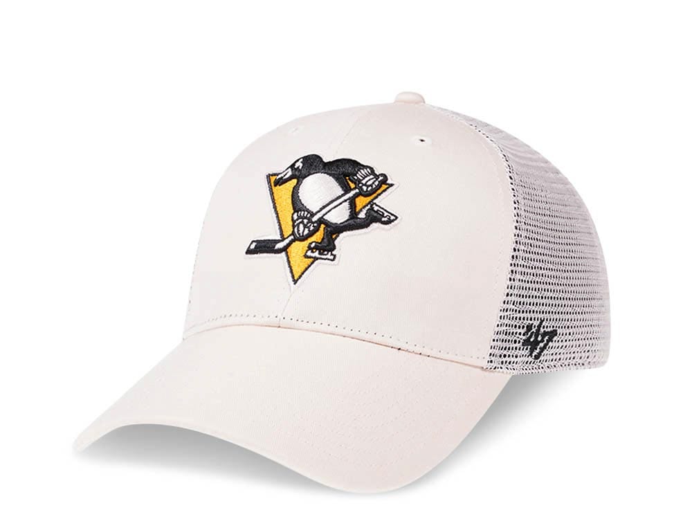 47Brand Pittsburgh Penguins Classic Creme Trucker Snapback Hat