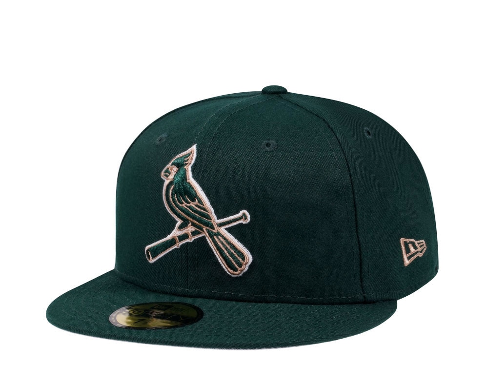 New Era St. Louis Cardinals Dark Green Beige Edition 59Fifty Fitted Hat