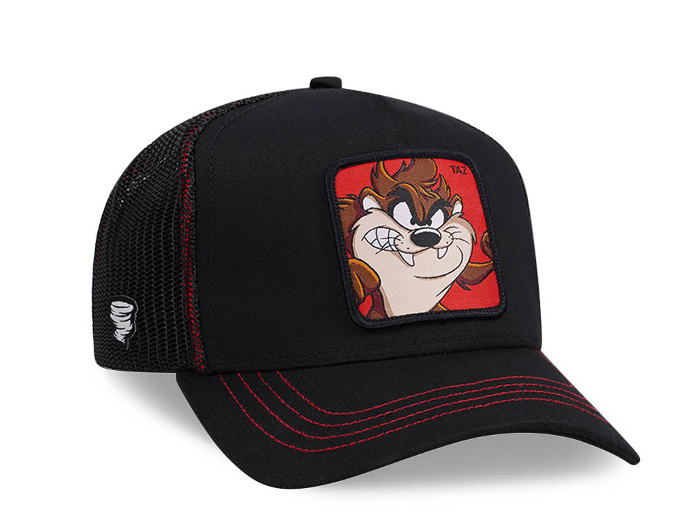 Capslab Looney Tunes Taz Black Trucker Snapback Hat