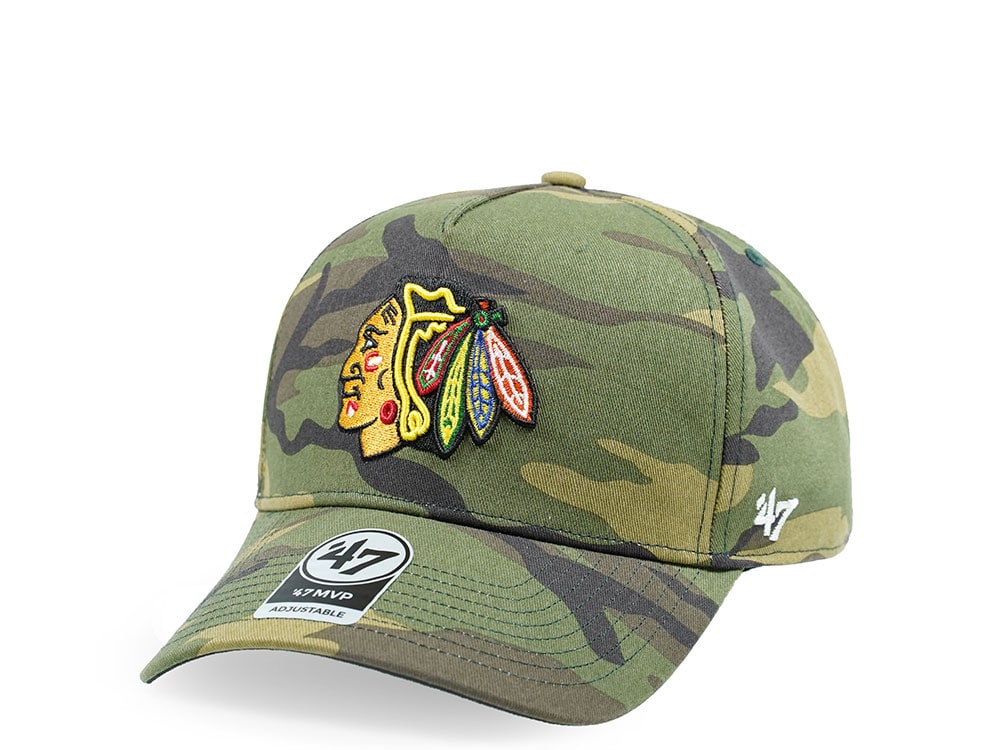 47Brand Chicago Blackhawks Camo Grove Classic DT Snapback Hat