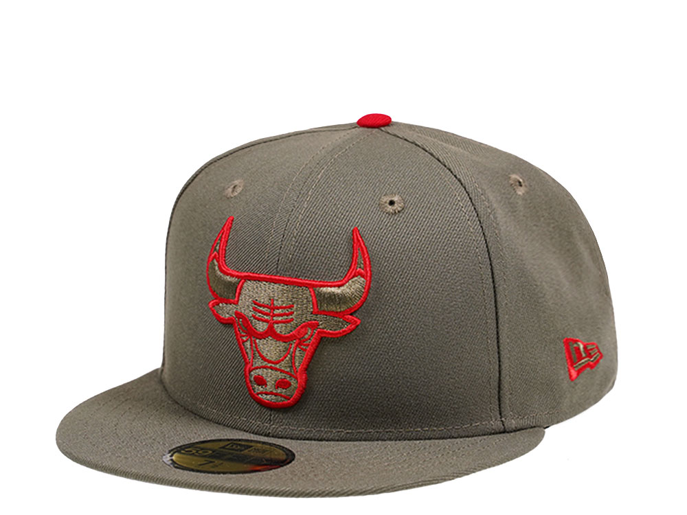 New Era Chicago Bulls Hot and Spicy Olive Edition 59Fifty Fitted Hat