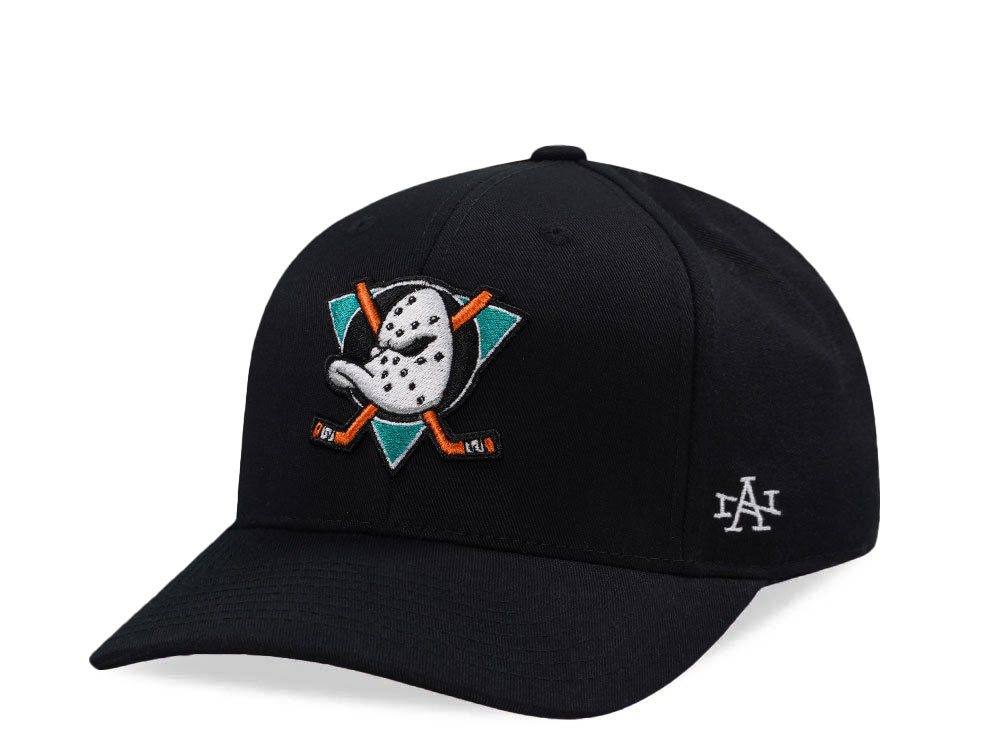 American Needle Anaheim Ducks Black Stadium Curved Snapback Hat