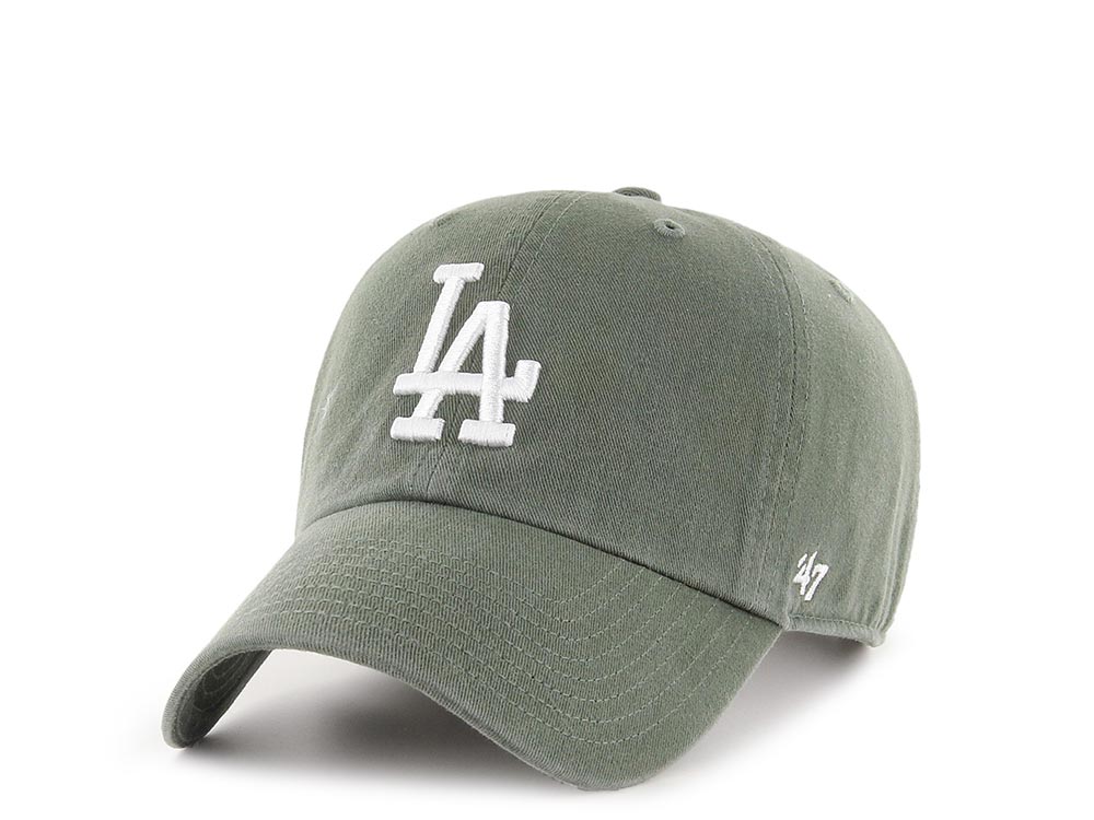 47Brand Los Angeles Dodgers Moss Green Clean up Strapback Hat