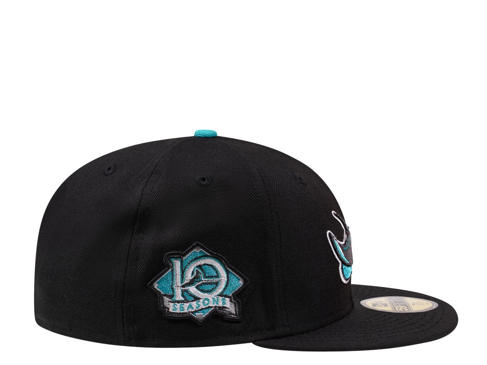 New Era Tampa Bay Rays 10 Seasons Black Pearl  Edition 59Fifty Fitted Hat