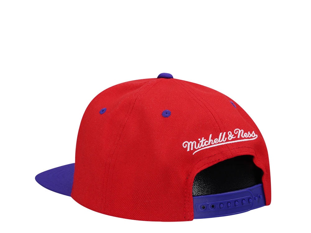 Mitchell & Ness Toronto Raptors Transcript Red Two Tone Snapback Hat