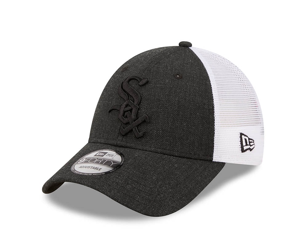 New Era Chicago White Sox Black Home Field Edition 9forty Trucker Strapback Hat