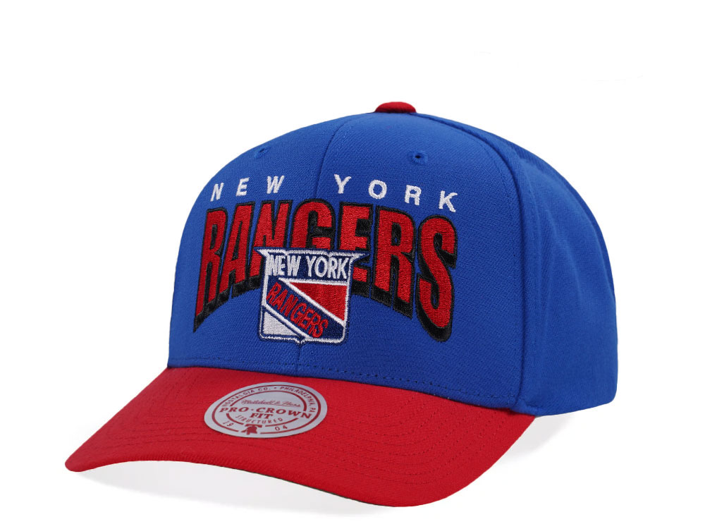 Mitchell & Ness New York Rangers Pro Crown Fit Vintage Blue Snapback Hat