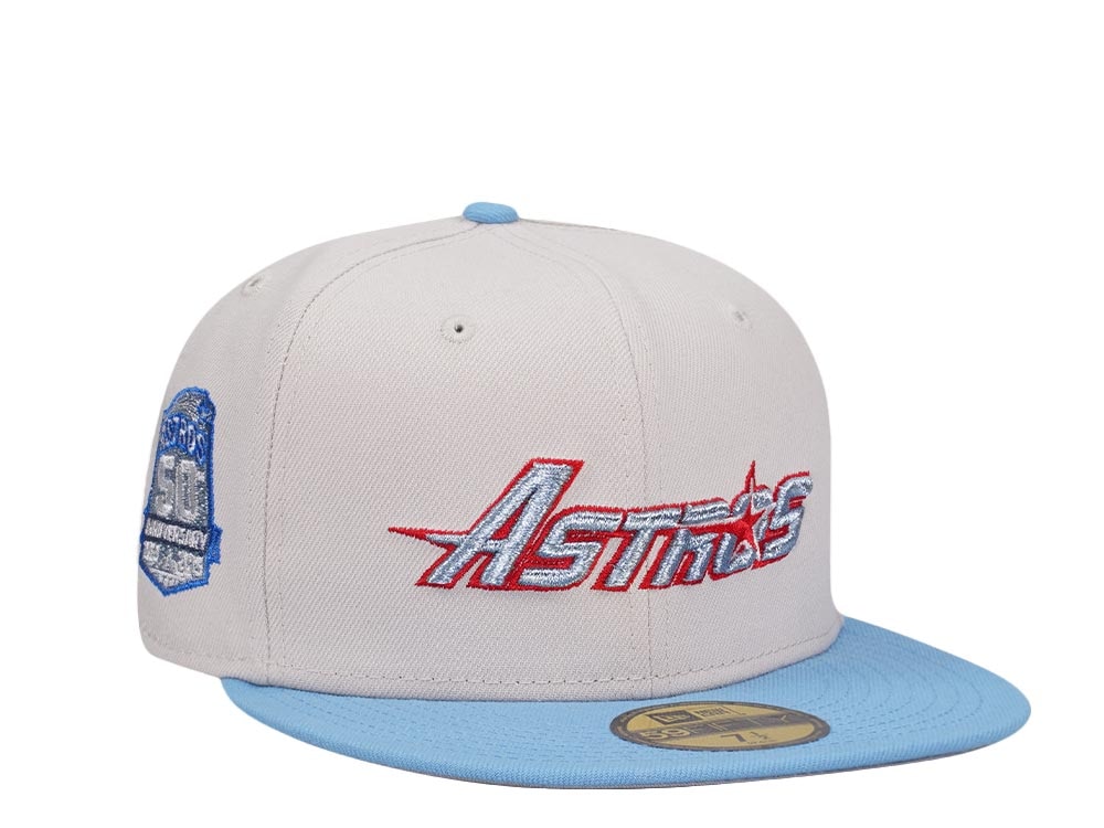 New Era Houston Astros 50th Anniversary Stone Color Flip Two Tone Edition 59Fifty Fitted Hat