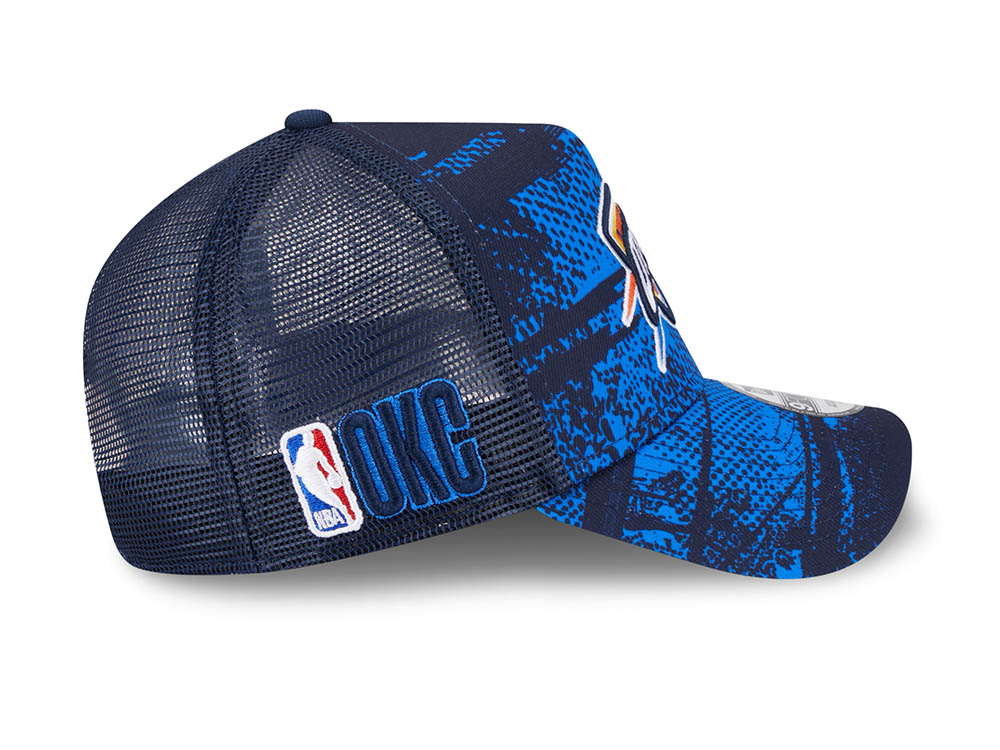 New Era Oklahoma City Thunder NBA Tip Off 2024 Trucker 9Forty A Frame Snapback Hat