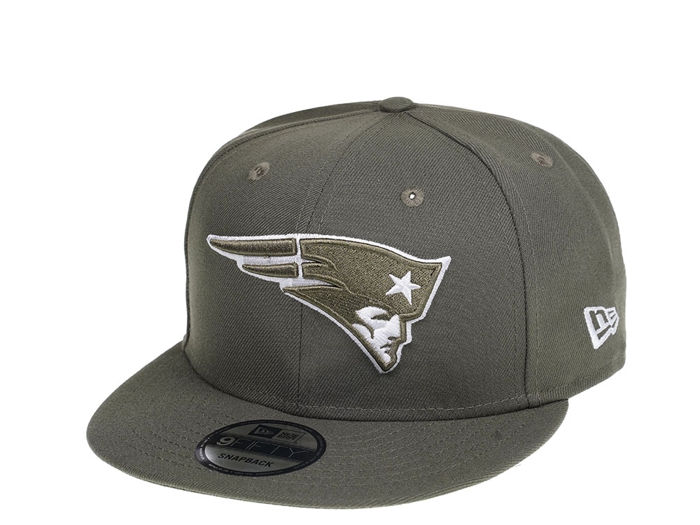 New Era New England Patriots Olive 9Fifty Snapback Hat