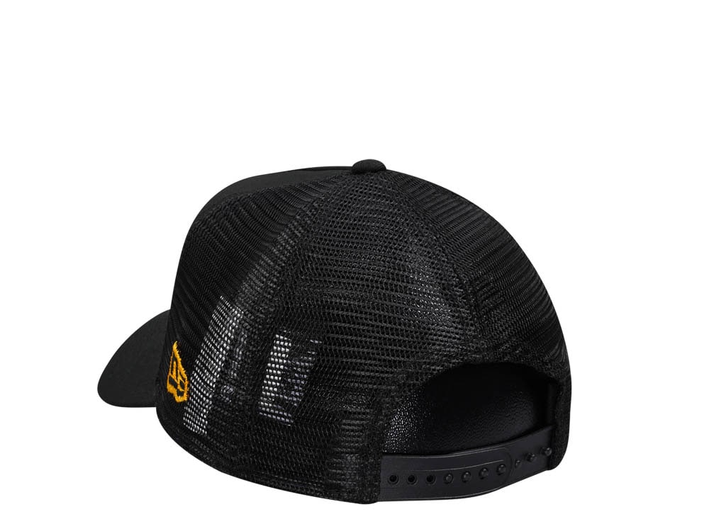 New Era Pittsburgh Steelers Black 9Forty A Frame Trucker Snapback Hat