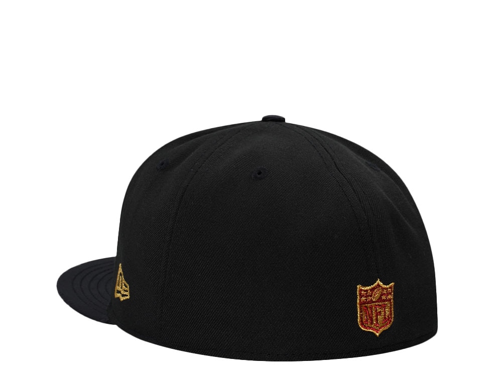 New Era Kansas City Chiefs 60 Seasons Black Satin Brim Prime Edition 59Fifty Fitted Hat