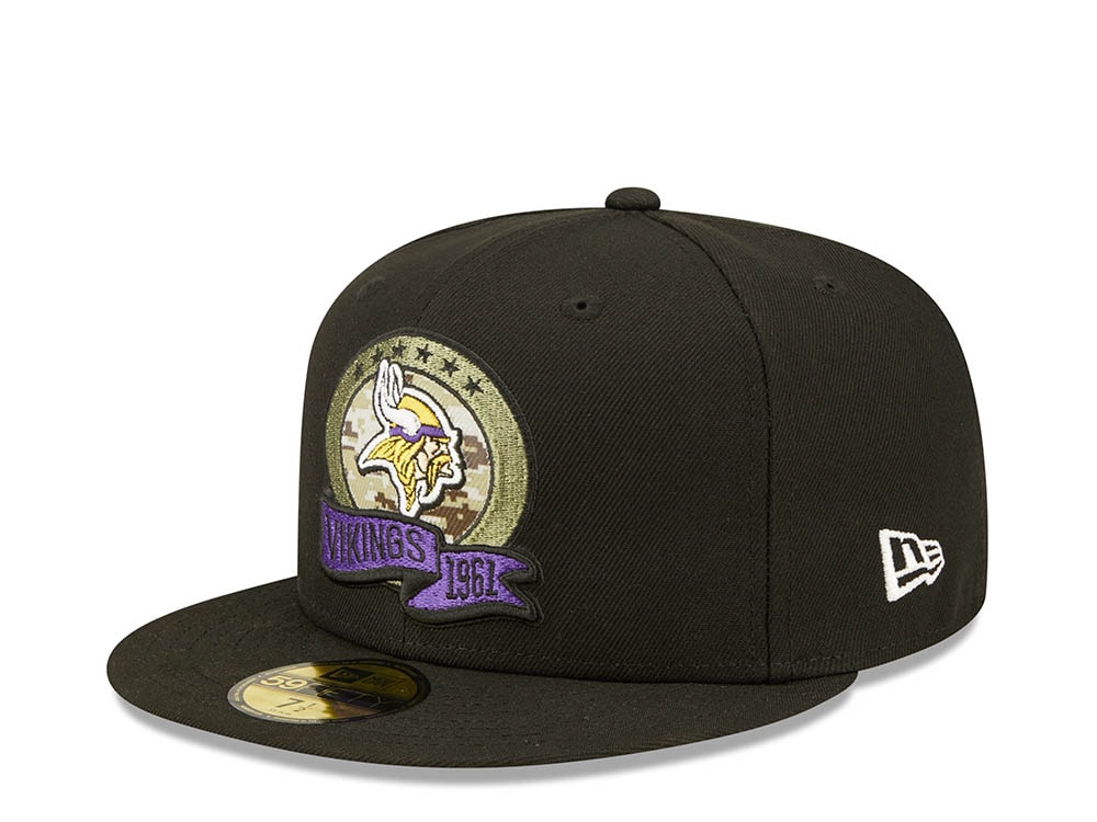 New Era Minnesota Vikings Salute to Service 2022 Fitted 59Fifty Hat