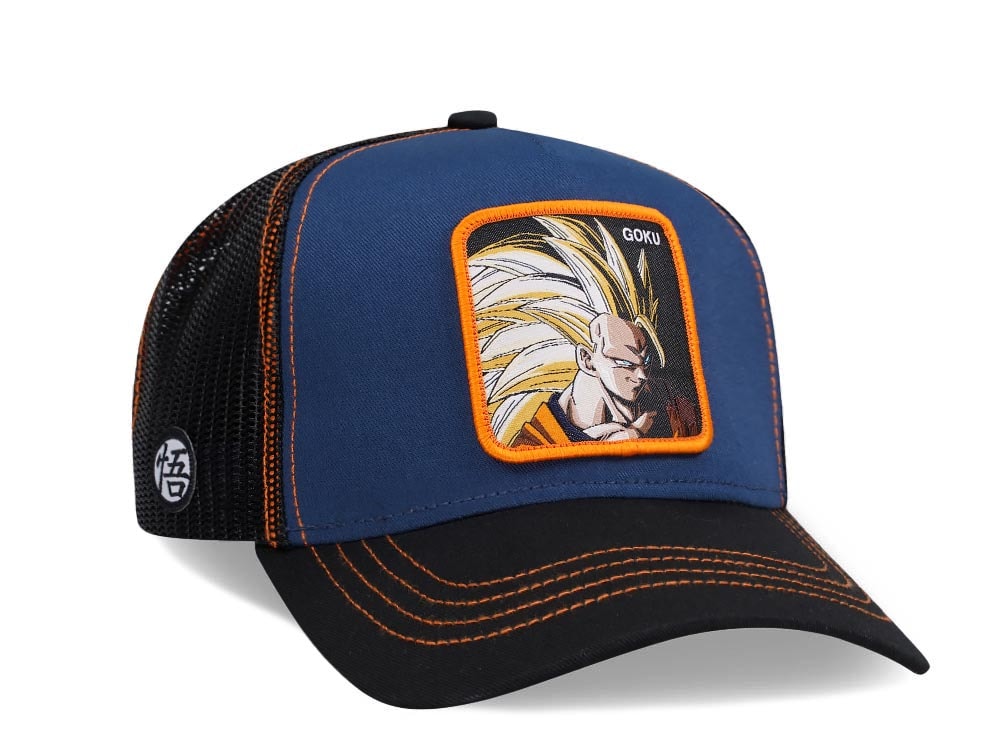Capslab Dragon Ball Z Goku Blue/Black Trucker Snapback Hat