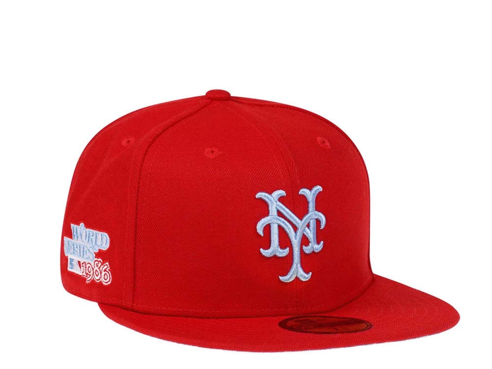 New Era New York Mets World Series 1986 Red Glacier Blue Paisley Edition 59Fifty Fitted Hat