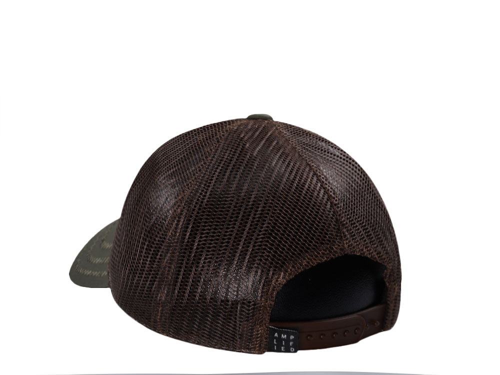 Amplified Bob Marley Green Brown Trucker Snapback Cap