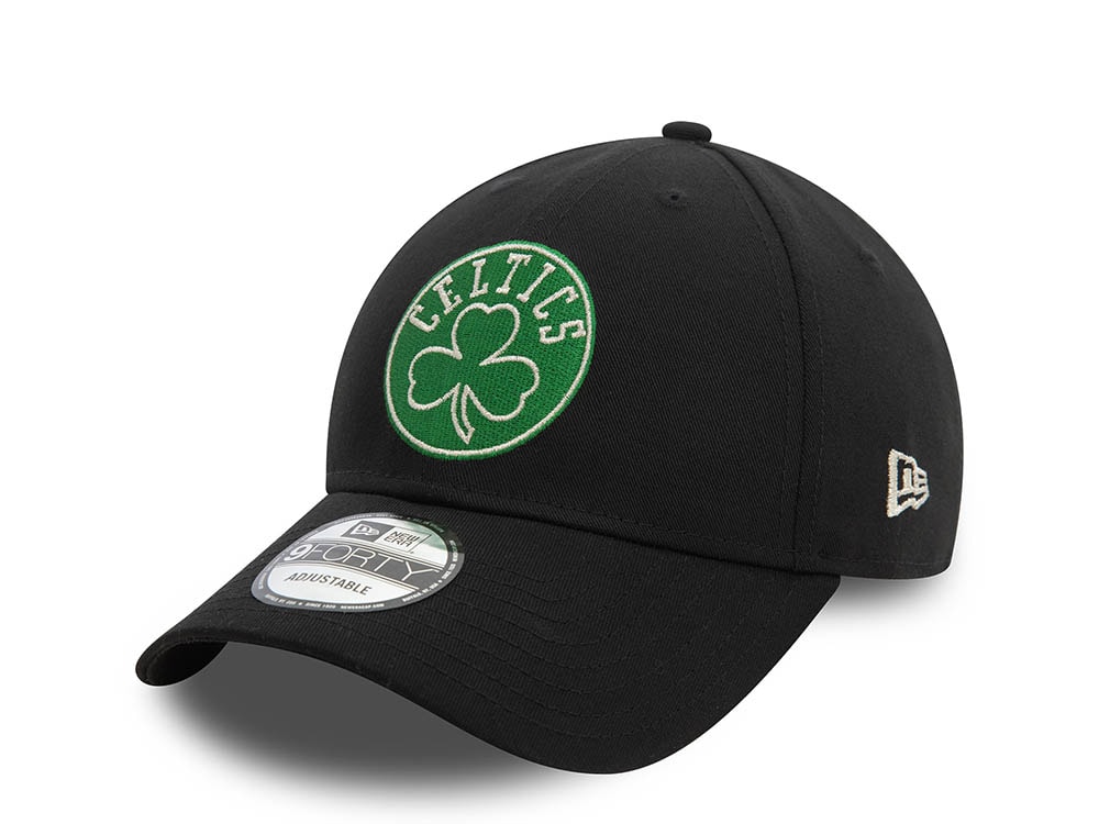 New Era Boston Celtics Black Metallic 9Forty Strapback Hat