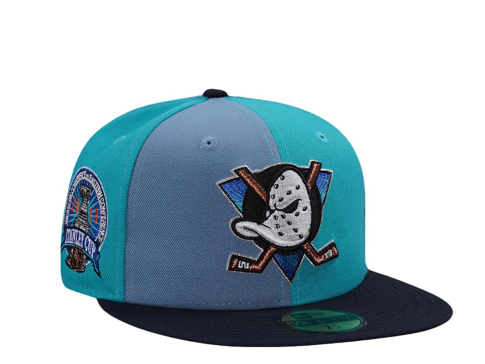 New Era Anaheim Ducks Stanley Cup 2003 Pinwheel Blue Two Tone Edition 59Fifty Fitted Cap