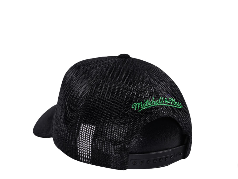 Mitchell & Ness Seattle Supersonics Times up Black Cord Hardwood Classic Trucker Snapback Hat