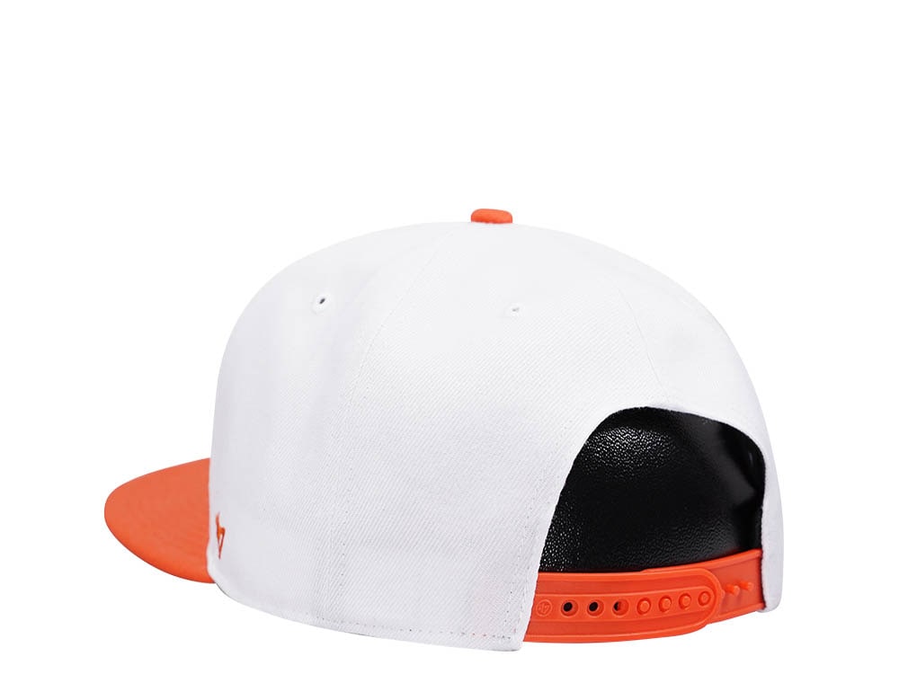 47Brand San Jose Sharks White Script Side Two Tone Captain MVP Snapback Hat