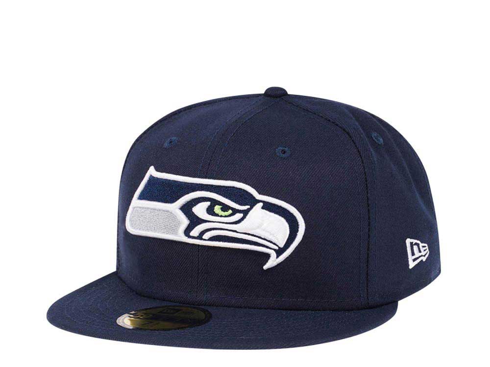 New Era Seattle Seahawks Navy Classic Edition 59Fifty Fitted Hat