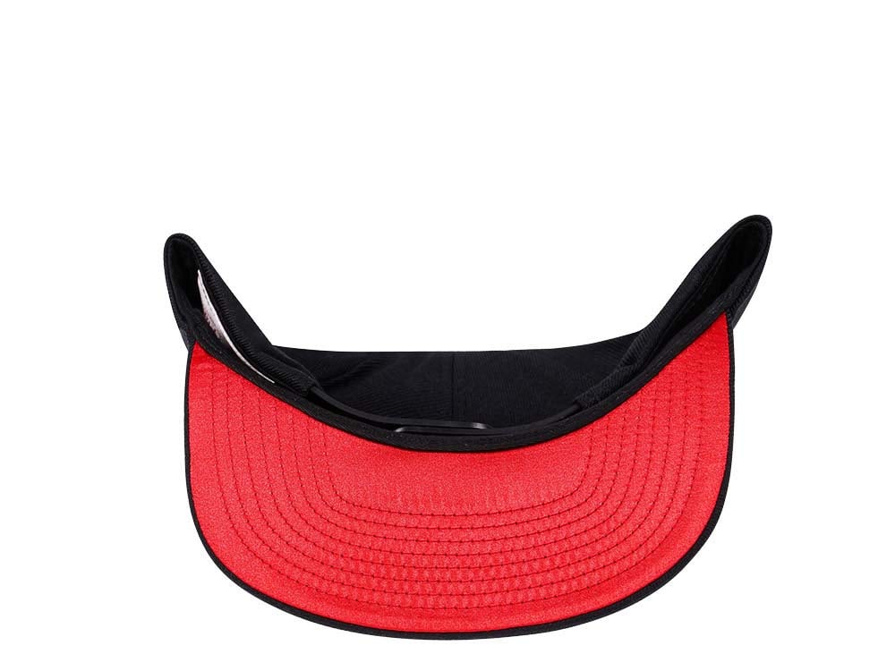 Mitchell & Ness Toronto Raptors Black Zig Zag Satin Undervisor Snapback Hat