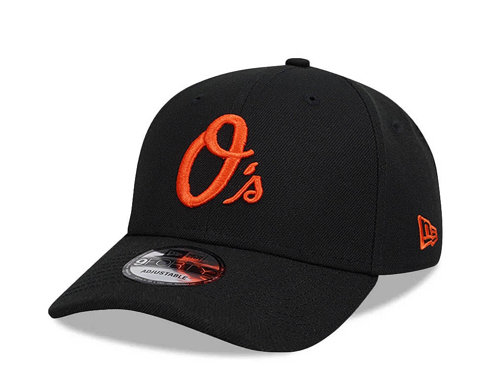 New Era Baltimore Orioles Black Orange Detail Edition 9Forty Snapback Hat