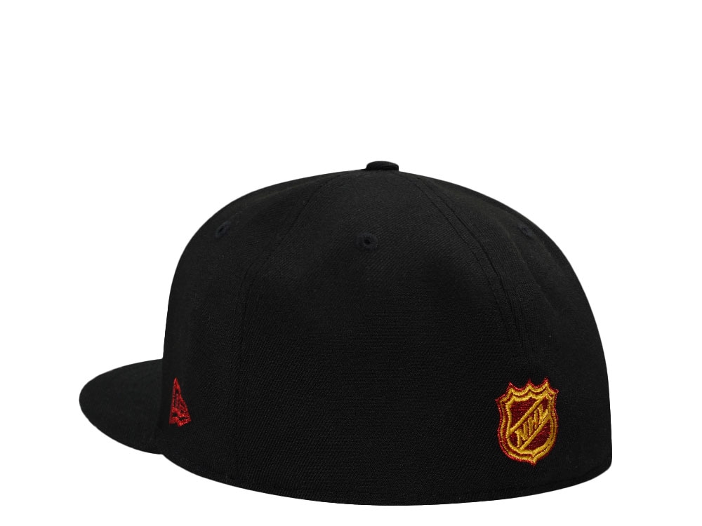 New Era Calgary Flames 40th Anniversary Black Metallic Edition 59Fifty Fitted Hat