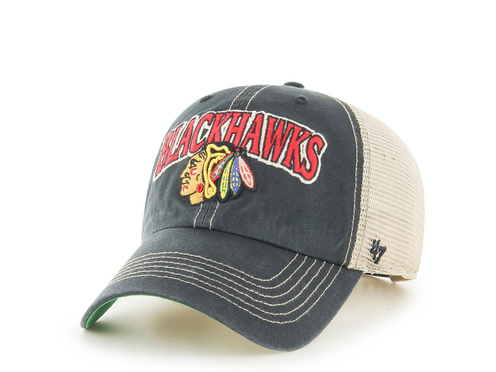 47Brand Chicago Blackhawks Tuscaloosa Clean Up Trucker Snapback Hat