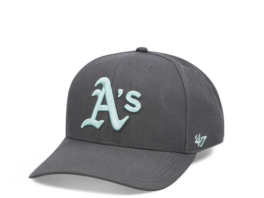 47Brand Oakland Athletics Charcoal Cold Zone MVP DP Snapback Hat