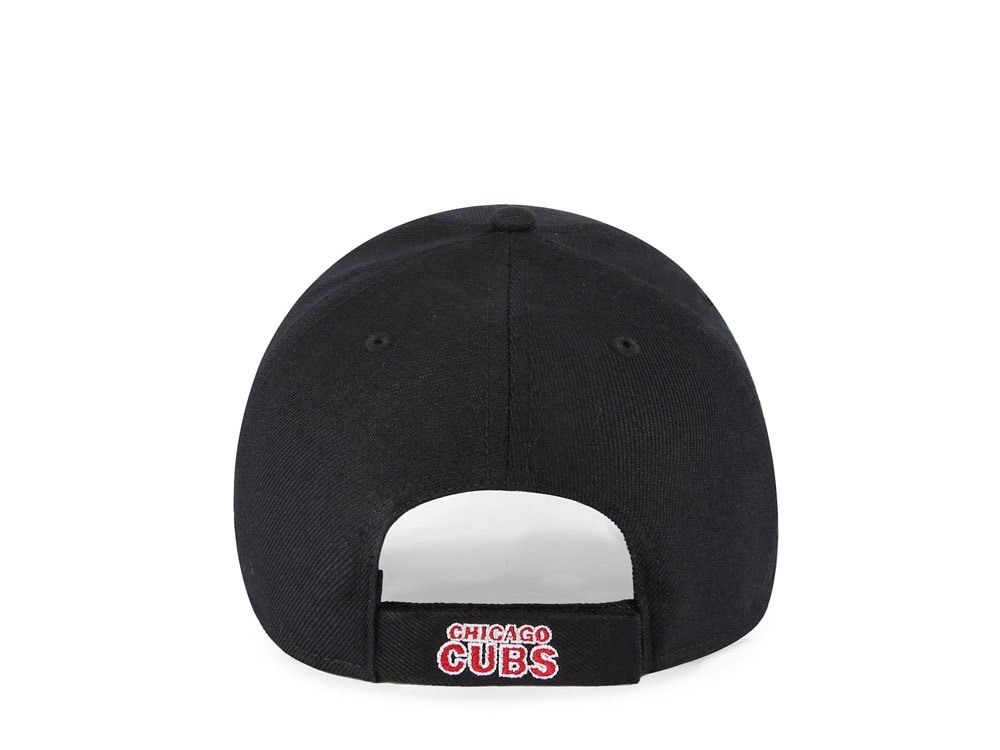 47Brand Chicago Cubs Black Classic Strapback Hat