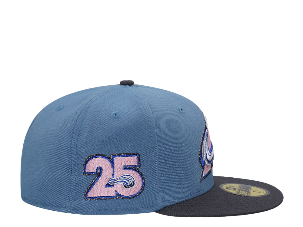 New Era Colorado Avalanche 25th Anniversary Faded Blue Pink Two Tone Edition 59Fifty Fitted Hat