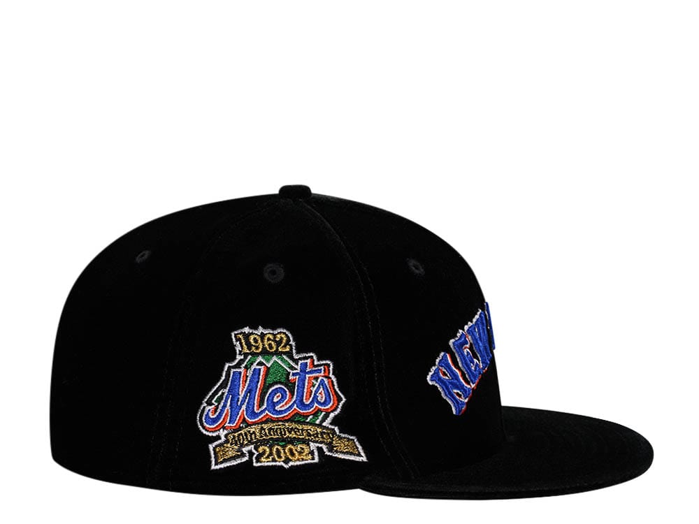 New Era New York Mets 40th Anniversary Black Velvet Edition 59Fifty Fitted Hat