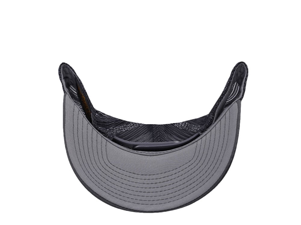 Yupoong Basic Gray Retro Trucker Snapback Hat