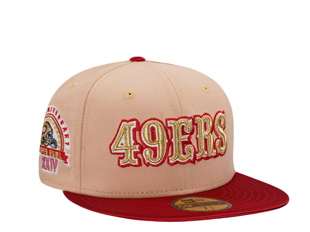 New Era San Francisco 49ers 30th Anniversary Satin Edition Khaki 59Fifty Fitted Hat