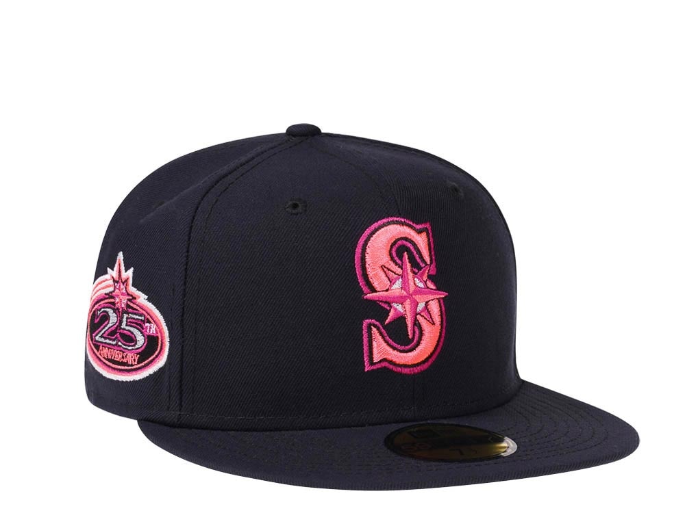 New Era Seattle Mariners 25th Anniversary Flashy Pink Edition 59Fifty Fitted Hat