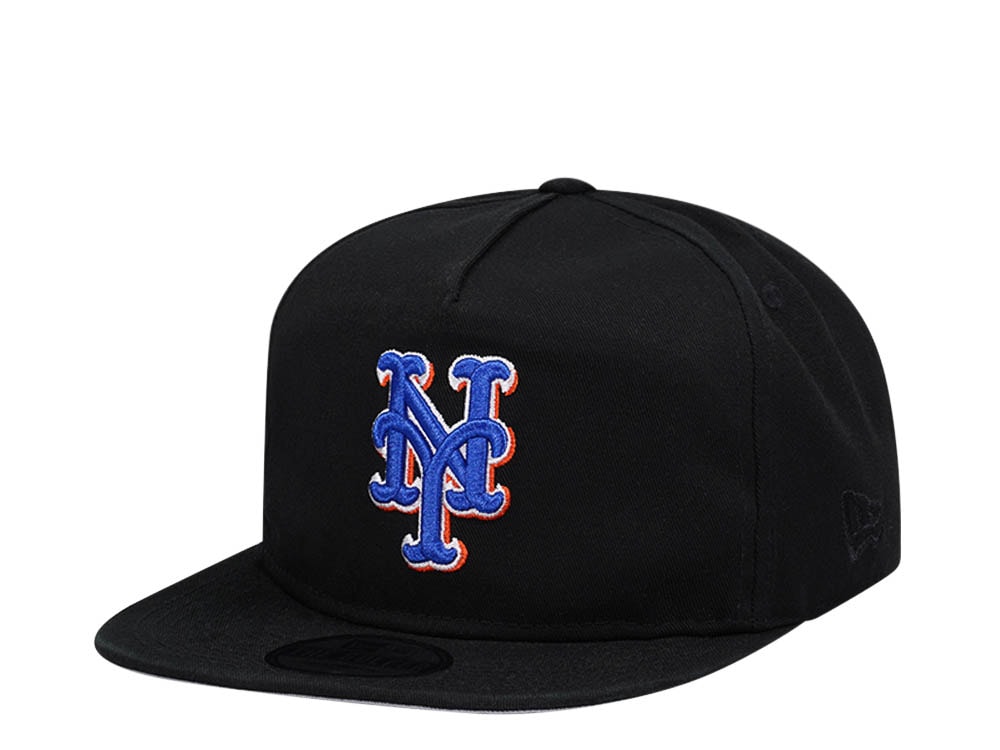 New Era New York Mets Black Classic Edition Golfer Snapback Hat