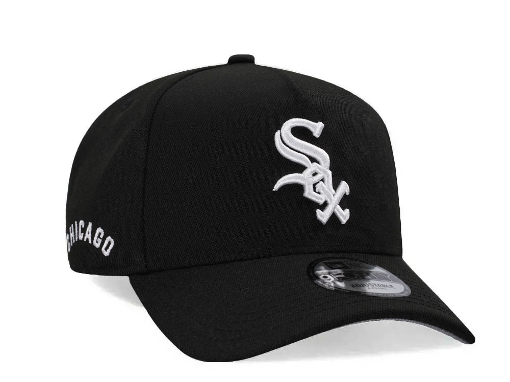 New Era Chicago White Sox Black Classic Edition 9Forty A Frame Snapback Hat