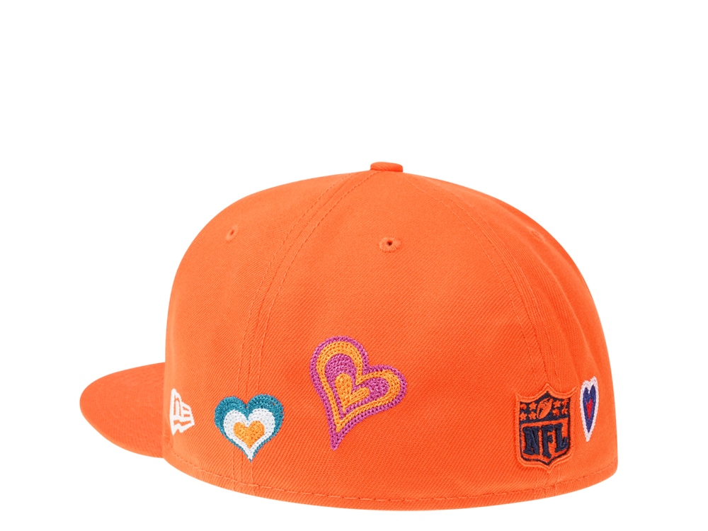 New Era Denver Broncos Orange Chainstitchheart Edition 59Fifty Fitted Hat