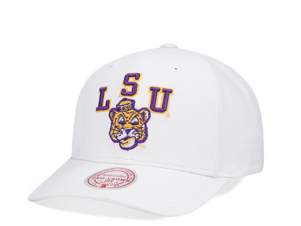 Mitchell & Ness Louisiana State University All in Pro White Snapback Hat