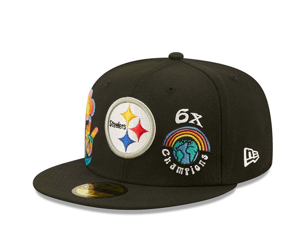 New Era Pittsburgh Steelers 6x Champions - Black Groovy Edition 59Fifty Fitted Hat