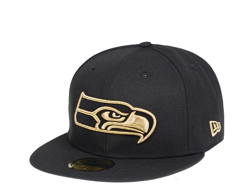 New Era Seattle Seahawks All About Black and Gold Edition 59Fifty Fitted Hat
