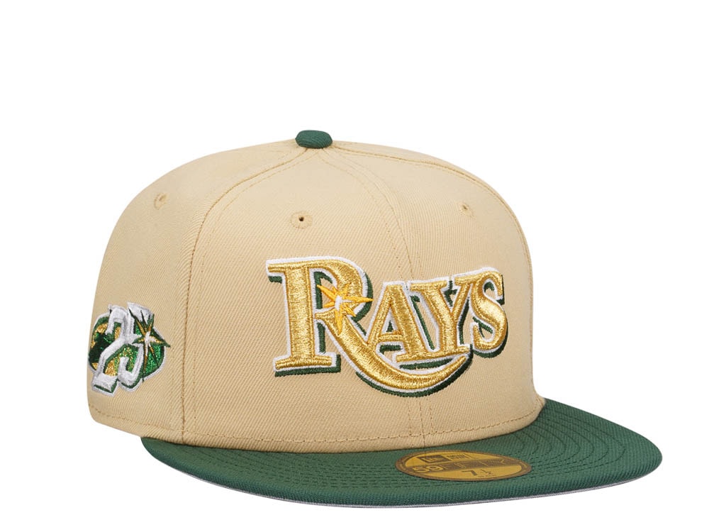 New Era Tampa Bay Rays 25th Anniversary Vegas Gold Two Tone Edition 59Fifty Fitted Hat