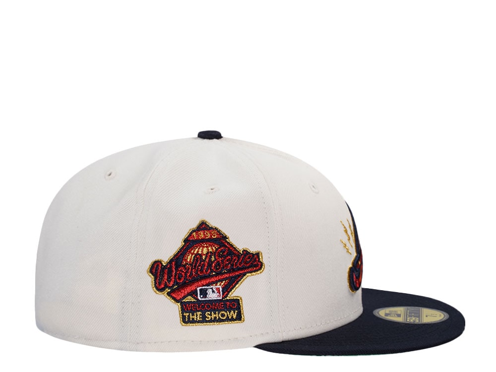 New Era Atlanta Braves World Series 1995 Chrome Throwback Two Tone 59Fifty Fitted Hat